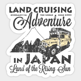 Landcruising Adventure in Japan - Curly font edition Sticker